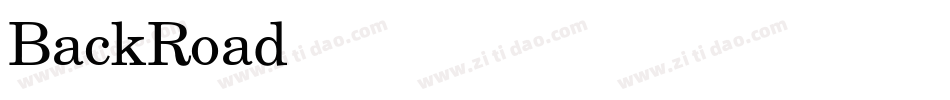 BackRoad Bold Itali字体转换